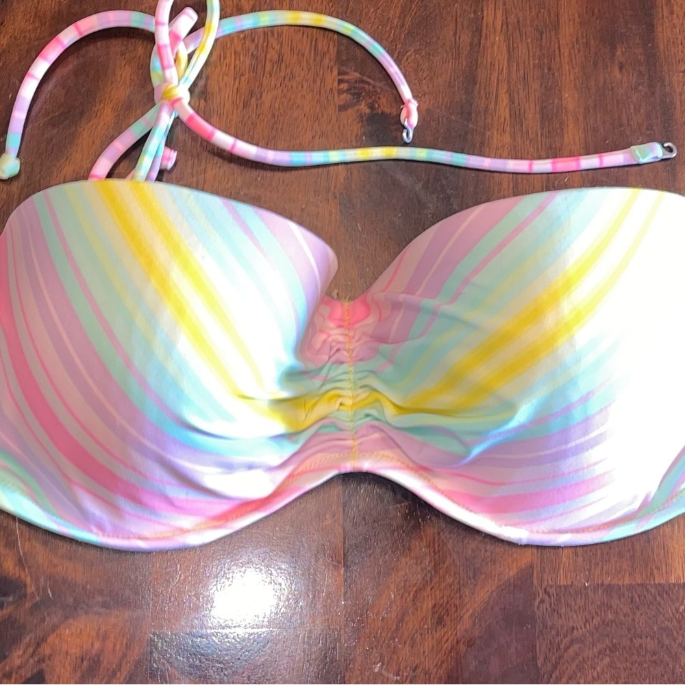 Victoria's Secret Pastel Striped Bikini Top